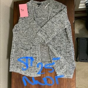 Black and White Speckled Cardigan